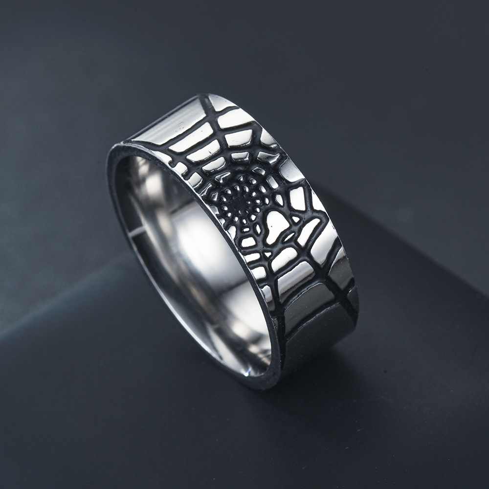 Men Accessories Wedding - Stainless Steel Simple Spider Web Ring