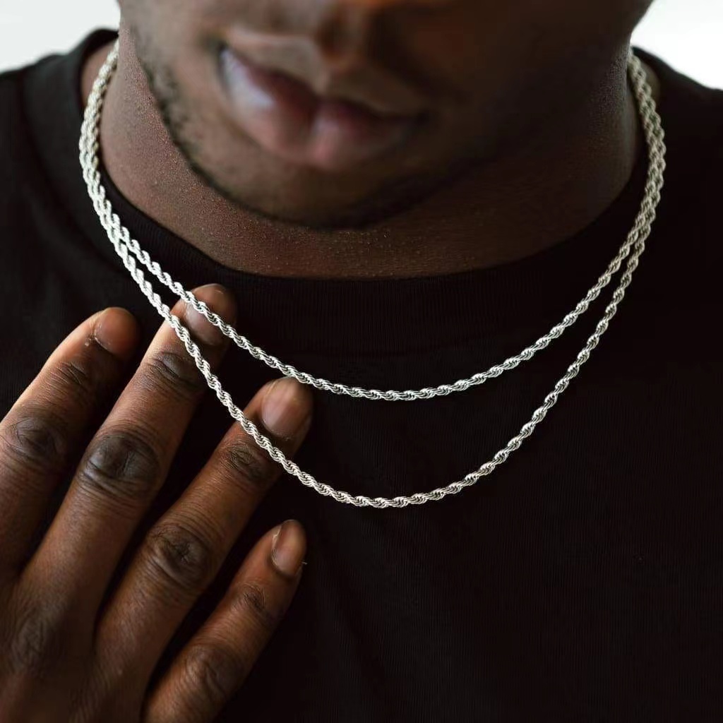 Men Accessories Singapore - 3mm Stainless Steel Men Necklace Hip