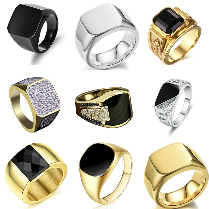 Men'S Accessories Jewelry Sale - Mới 2023 Kim Loại Bóng Nhẫn