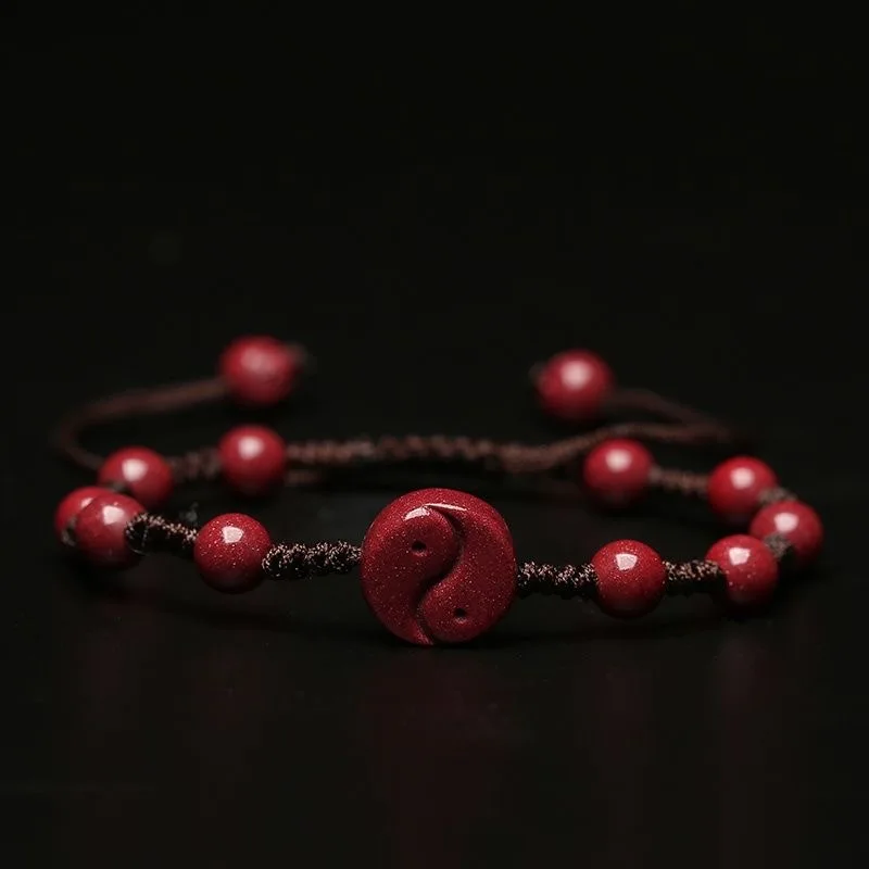 Bead Bracelet Men - Tùy Chỉnh Màu Đỏ Tự Nhiên