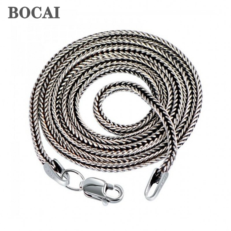 Men Accessories Singapore - BOCAI Real S925 Silver Jewelry Accessory