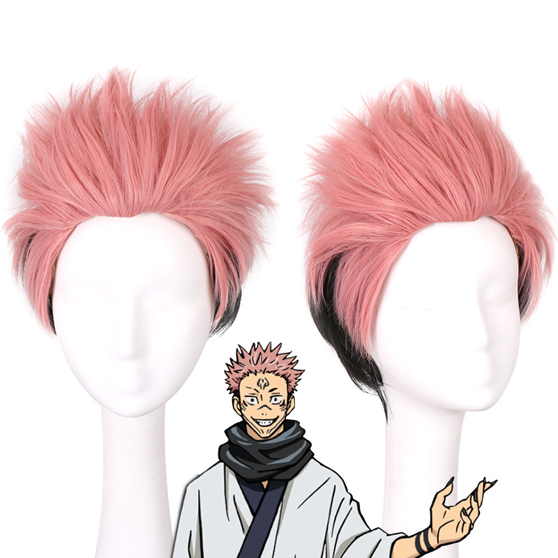 Mens Accessories Style - Jujutsu Kaisen Two-Face Sukuna Cosplay Wig,