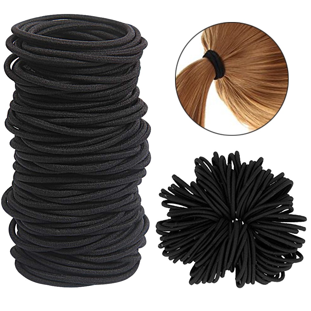 Men'S Accessories Rings - 10/30/50pcs 4MM Black Small Hair Ties