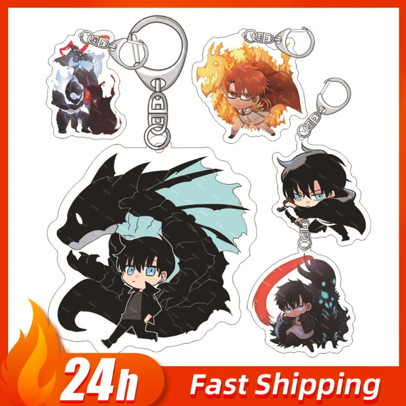 Men'S Accessories Rings - Anime Solo Leveling Figure Keychain Man