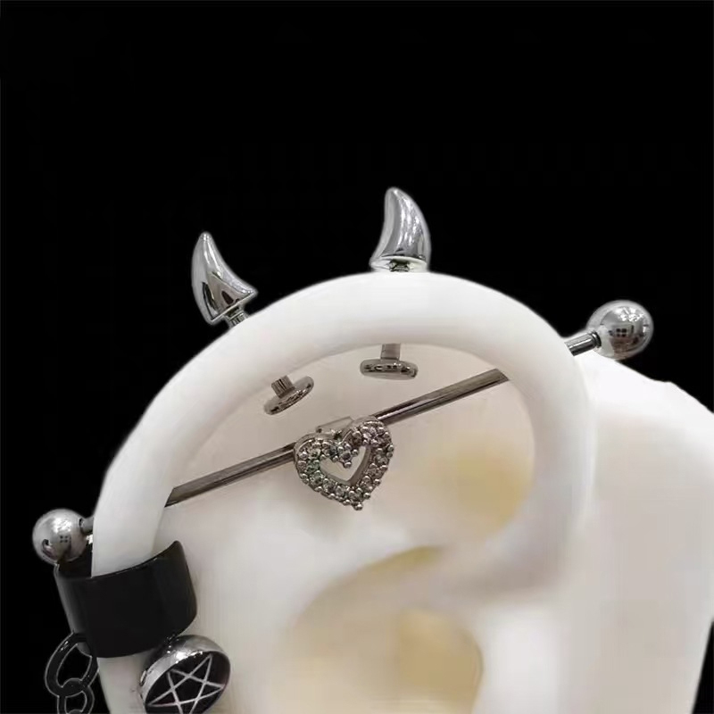 Hot Sale Cute Devil Horn Pierc - đánh giá và giá Men'S Accessories Jewelry Sale
