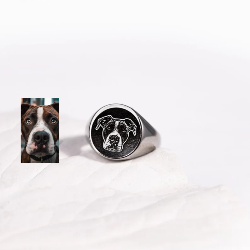 Custom Engrave Photo Signet Ri - đánh giá và giá Men Accessories Wedding