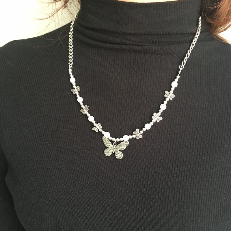 Gothic Bướm Mặt Dây Chuyền Vòn - đánh giá và giá Men Accessories Aesthetic
