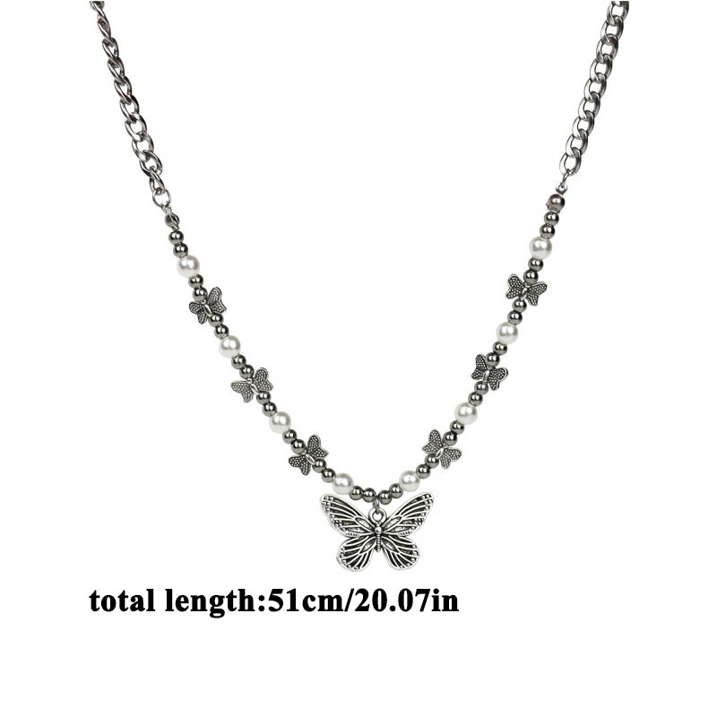 Gothic Bướm Mặt Dây Chuyền Vòn - đánh giá và giá Men Accessories Aesthetic