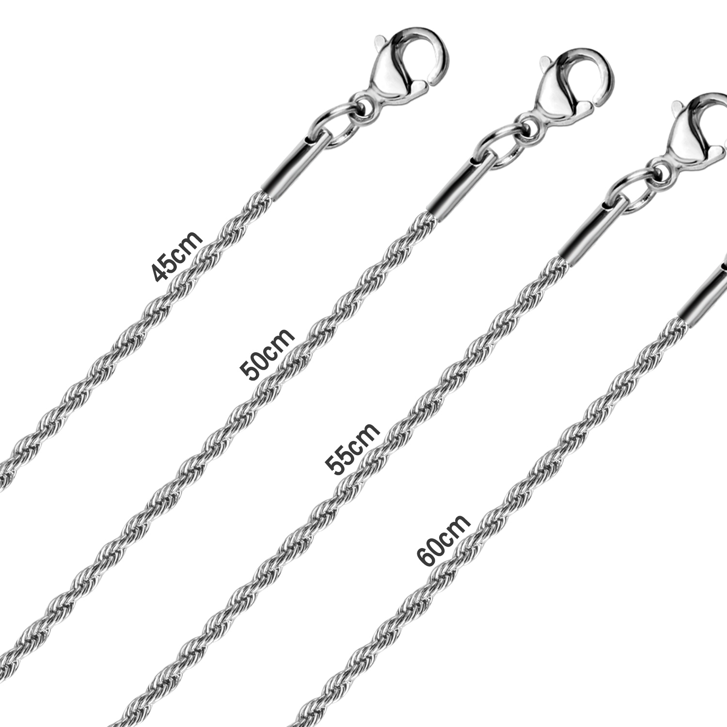 LUXUSTEEL 1pcs Twisted Rope Ch - đánh giá và giá Men Accessories Singapore