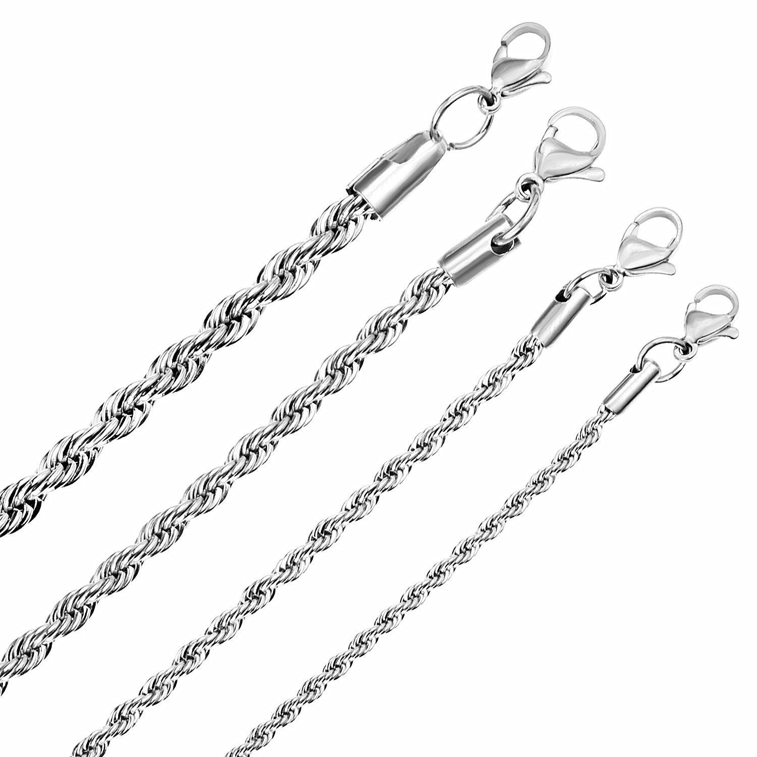 LUXUSTEEL 1pcs Twisted Rope Ch - đánh giá và giá Men Accessories Singapore
