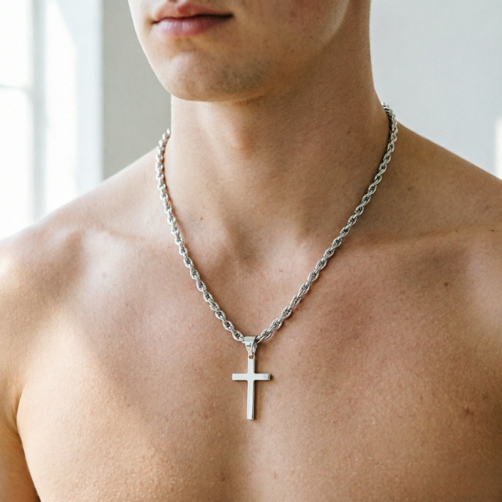 New Fashion Cross Pendant Neck - đánh giá và giá Men Accessories Singapore