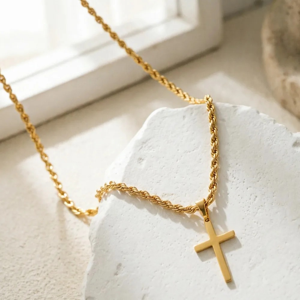 New Fashion Cross Pendant Neck - đánh giá và giá Men Accessories Singapore