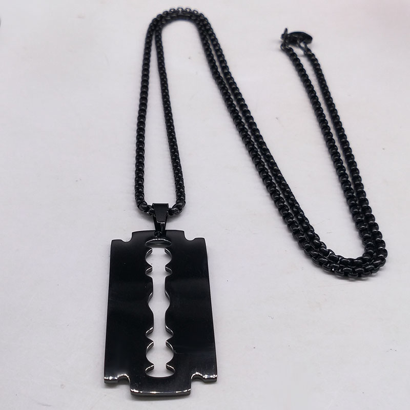 Gothic Blade Razor Pendant Nec - đánh giá và giá Men Accessories Aesthetic