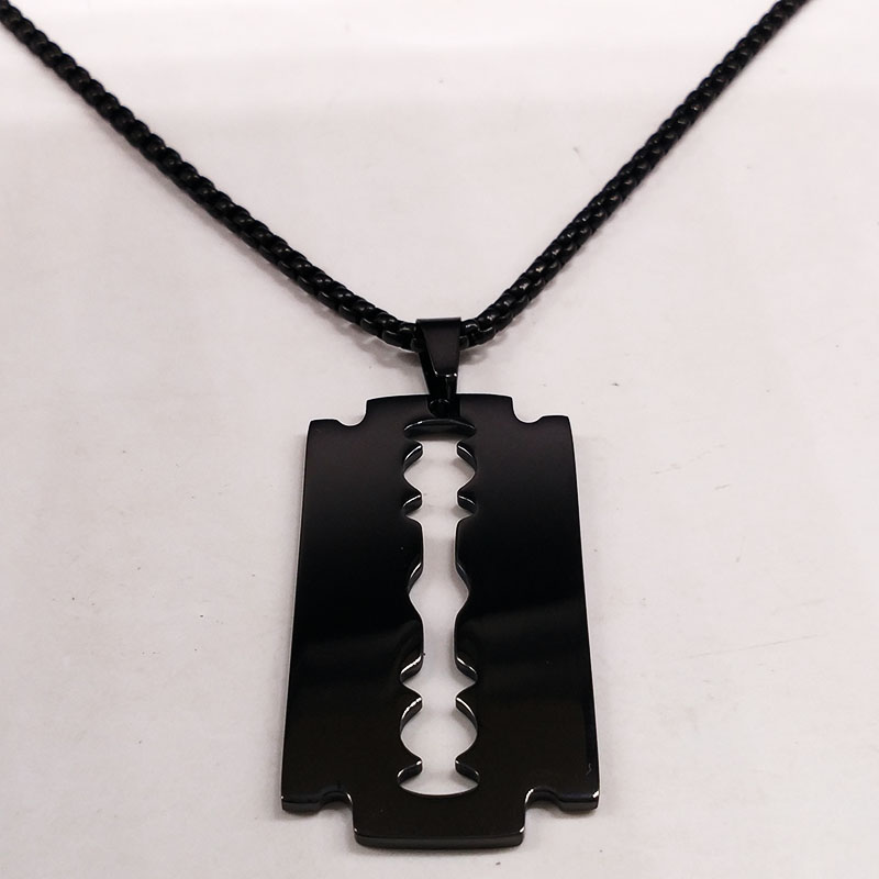 Gothic Blade Razor Pendant Nec - đánh giá và giá Men Accessories Aesthetic
