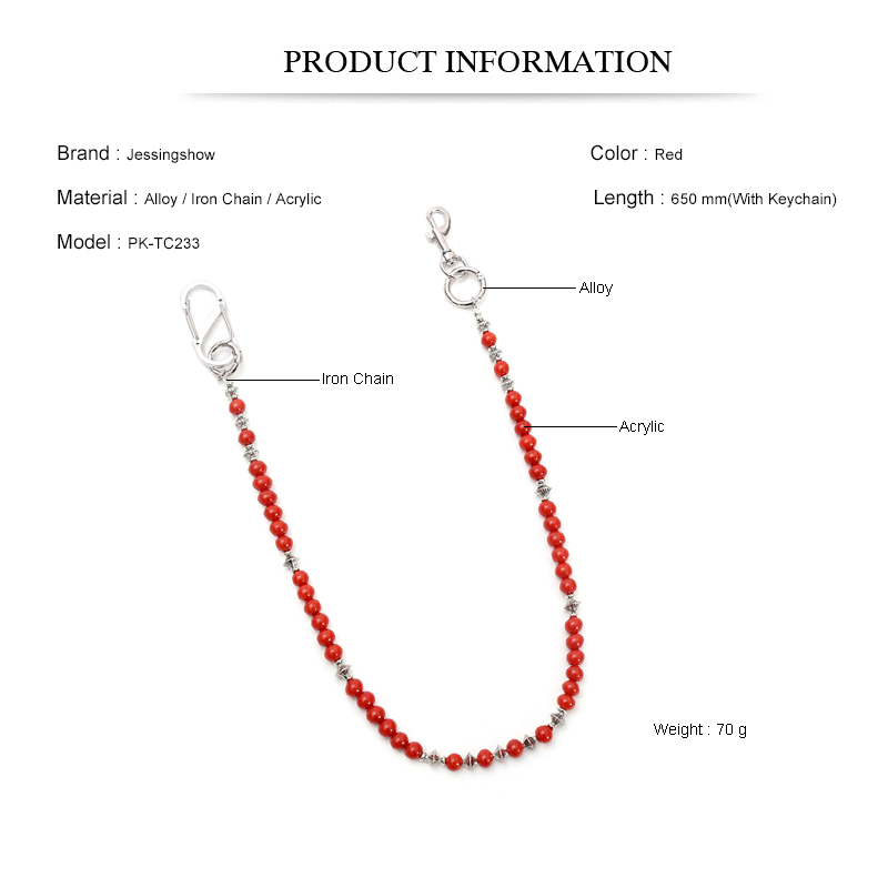 Hip Hop Punk Jean Chain Red Be - đánh giá và giá Men Accessories Pk