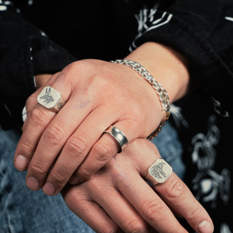 Retro Egypt Anubis Horus Ring  - đánh giá và giá Men'S Accessories Jewelry Egypt