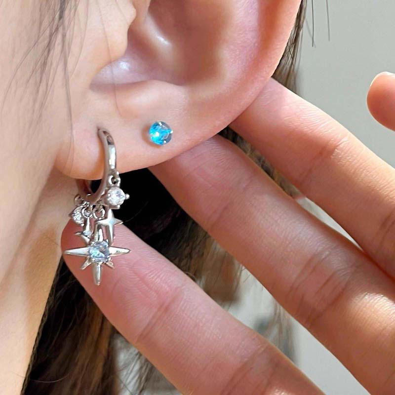 New Y2K Blue Zircon Star Tasse - đánh giá và giá Men'S Accessories Jewelry Sale